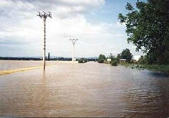 Kožušany-Tážaly - povodeň červenec 1997