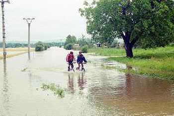 Kožušany-Tážaly - povodeň červenec 1997